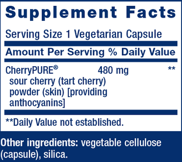 Tart Cherry with CherryPURE® 60 Capsules Life Extension - Conners Clinic